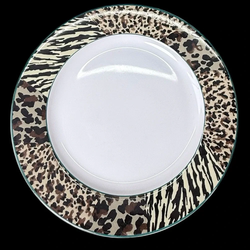 Vitromaster Jungle Animal Print Dinner Plate 10.5